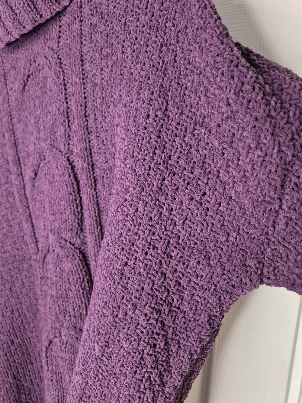 Seven7 Purple Cowl Neck Sweater Large